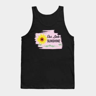 Our Little Sunshine with sunflower design for kids Tank Top